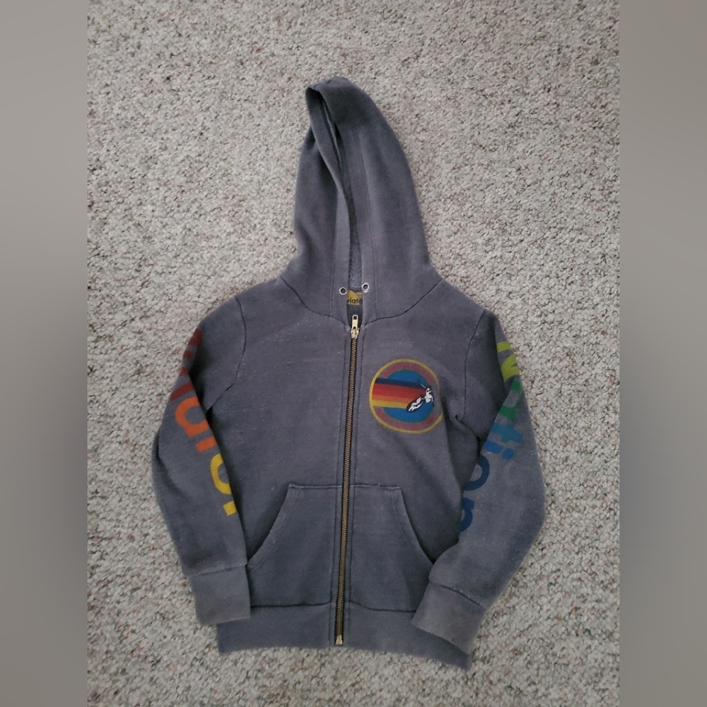 Aviator Nation Gray Zip-Up Hoodie